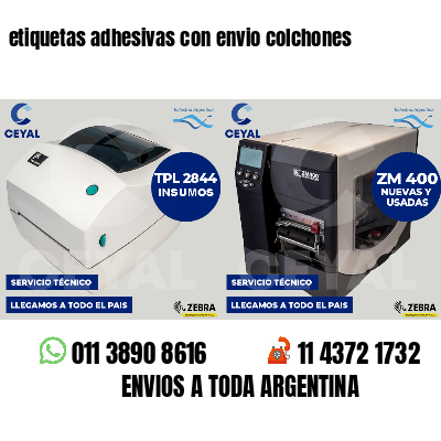 etiquetas adhesivas con envio colchones