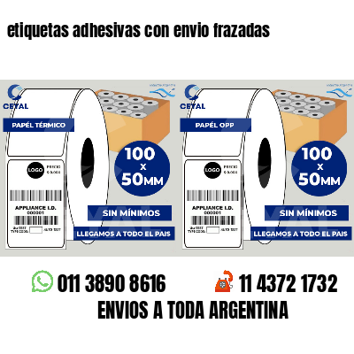 etiquetas adhesivas con envio frazadas