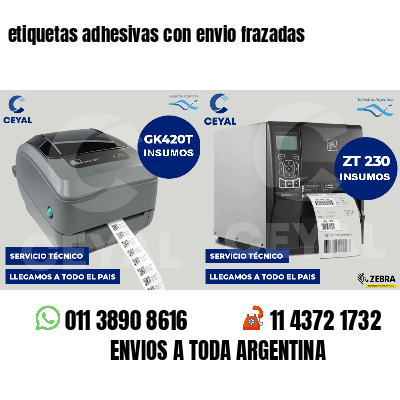 etiquetas adhesivas con envio frazadas