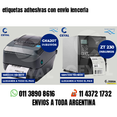 etiquetas adhesivas con envio lenceria
