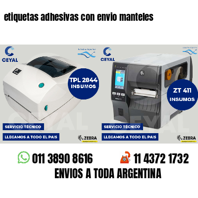 etiquetas adhesivas con envio manteles