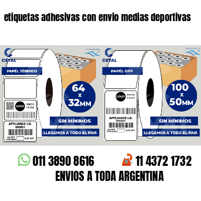etiquetas adhesivas con envio medias deportivas