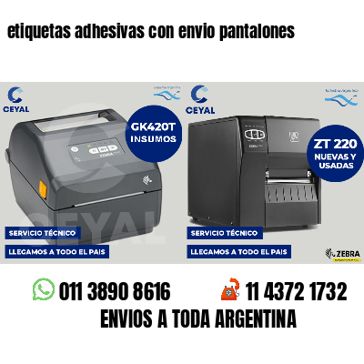 etiquetas adhesivas con envio pantalones