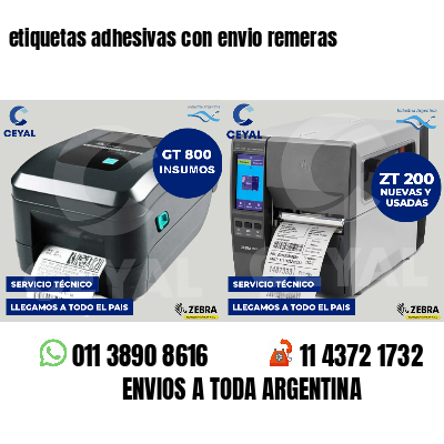 etiquetas adhesivas con envio remeras