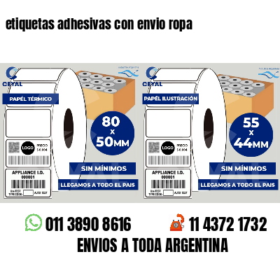 etiquetas adhesivas con envio ropa