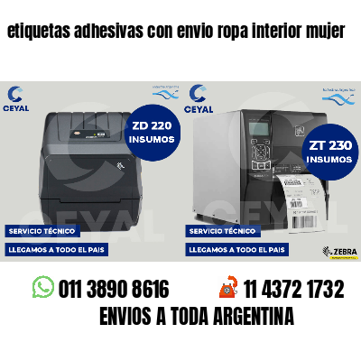 etiquetas adhesivas con envio ropa interior mujer