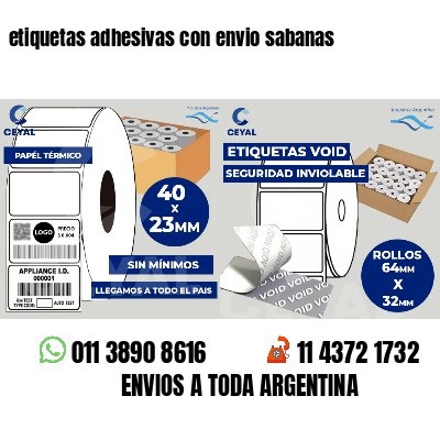 etiquetas adhesivas con envio sabanas