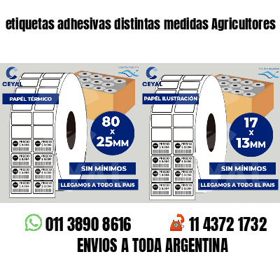 etiquetas adhesivas distintas medidas Agricultores