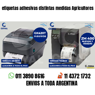 etiquetas adhesivas distintas medidas Agricultores