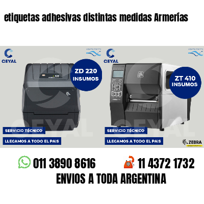 etiquetas adhesivas distintas medidas Armerías