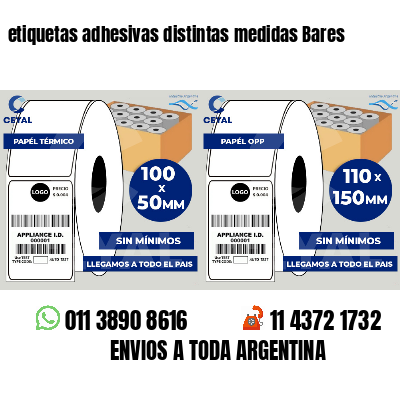 etiquetas adhesivas distintas medidas Bares