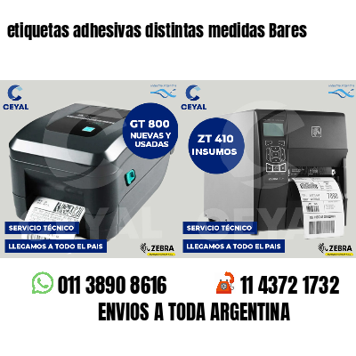 etiquetas adhesivas distintas medidas Bares
