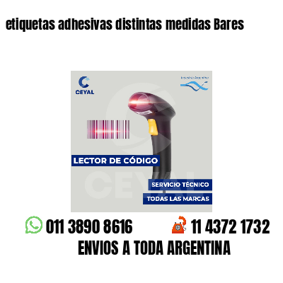 etiquetas adhesivas distintas medidas Bares