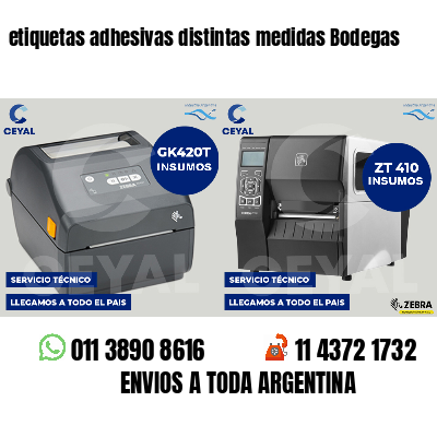 etiquetas adhesivas distintas medidas Bodegas