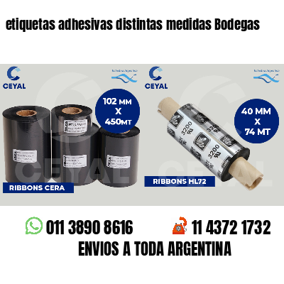 etiquetas adhesivas distintas medidas Bodegas