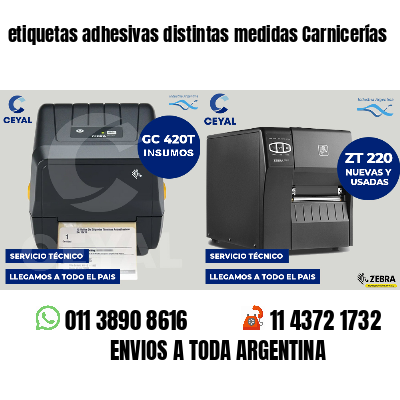 etiquetas adhesivas distintas medidas Carnicerías