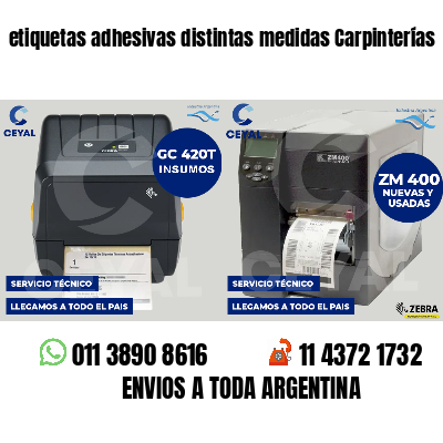 etiquetas adhesivas distintas medidas Carpinterías