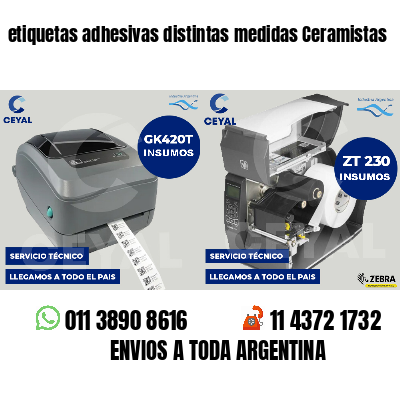 etiquetas adhesivas distintas medidas Ceramistas