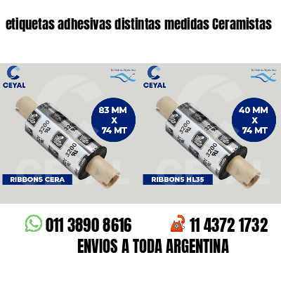 etiquetas adhesivas distintas medidas Ceramistas