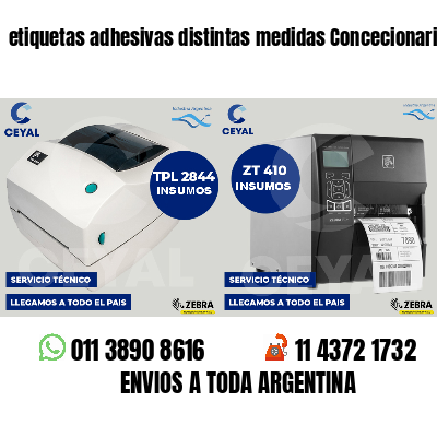 etiquetas adhesivas distintas medidas Concecionaria