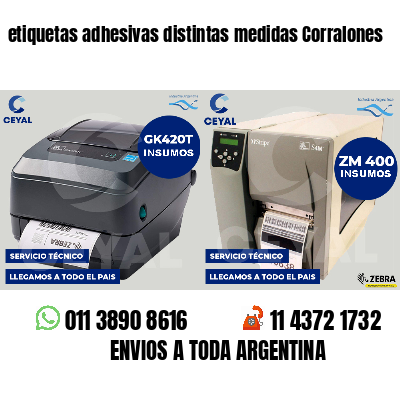 etiquetas adhesivas distintas medidas Corralones