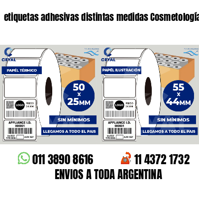 etiquetas adhesivas distintas medidas Cosmetología