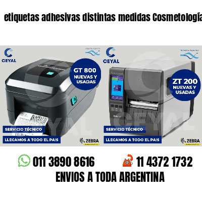 etiquetas adhesivas distintas medidas Cosmetología