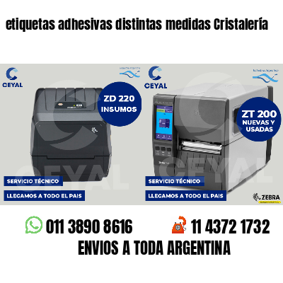 etiquetas adhesivas distintas medidas Cristalería
