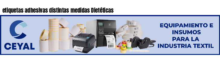 etiquetas adhesivas distintas medidas Dietéticas