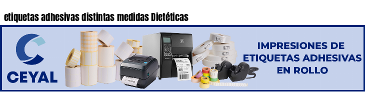 etiquetas adhesivas distintas medidas Dietéticas