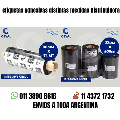 etiquetas adhesivas distintas medidas Distribuidoras