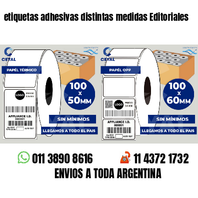 etiquetas adhesivas distintas medidas Editoriales