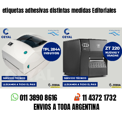 etiquetas adhesivas distintas medidas Editoriales