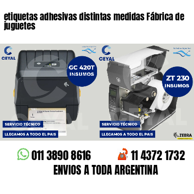 etiquetas adhesivas distintas medidas Fábrica de juguetes