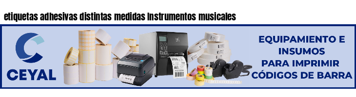 etiquetas adhesivas distintas medidas Instrumentos musicales