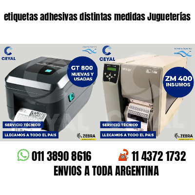 etiquetas adhesivas distintas medidas Jugueterías
