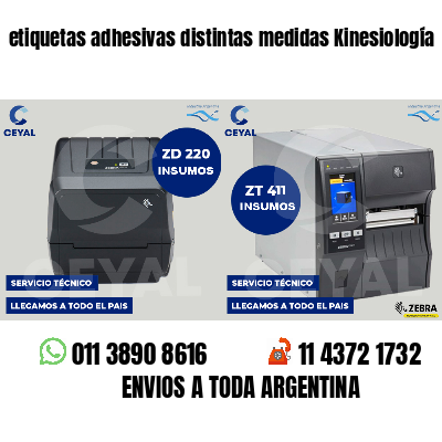 etiquetas adhesivas distintas medidas Kinesiología