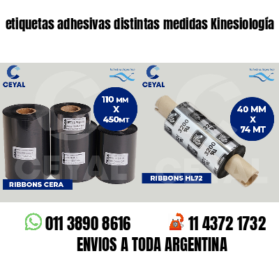 etiquetas adhesivas distintas medidas Kinesiología