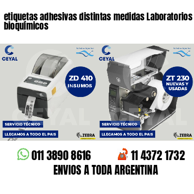etiquetas adhesivas distintas medidas Laboratorios bioquímicos
