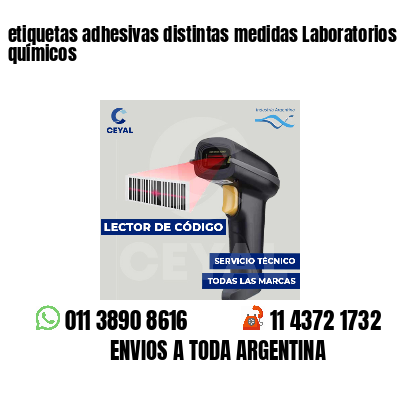 etiquetas adhesivas distintas medidas Laboratorios químicos