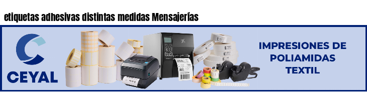 etiquetas adhesivas distintas medidas Mensajerías