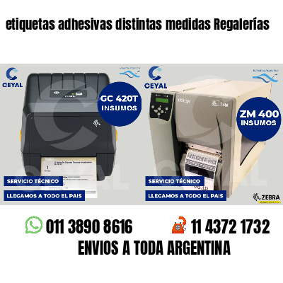etiquetas adhesivas distintas medidas Regalerías