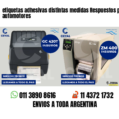 etiquetas adhesivas distintas medidas Respuestos para automotores