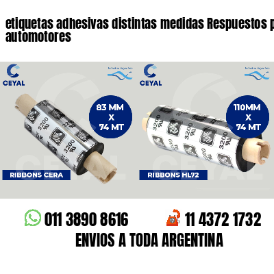 etiquetas adhesivas distintas medidas Respuestos para automotores