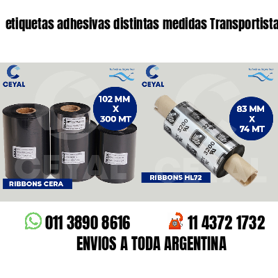 etiquetas adhesivas distintas medidas Transportistas