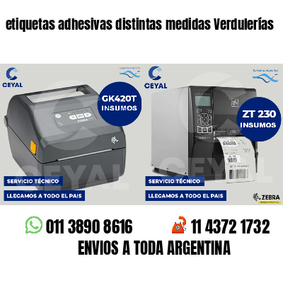 etiquetas adhesivas distintas medidas Verdulerías