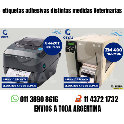 etiquetas adhesivas distintas medidas Veterinarias
