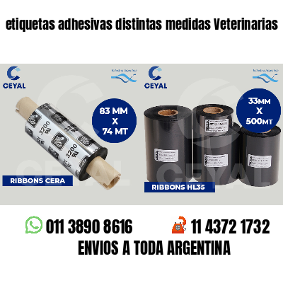 etiquetas adhesivas distintas medidas Veterinarias