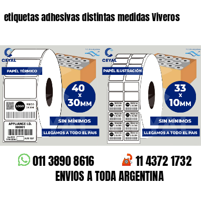etiquetas adhesivas distintas medidas Viveros