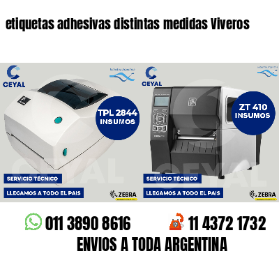 etiquetas adhesivas distintas medidas Viveros